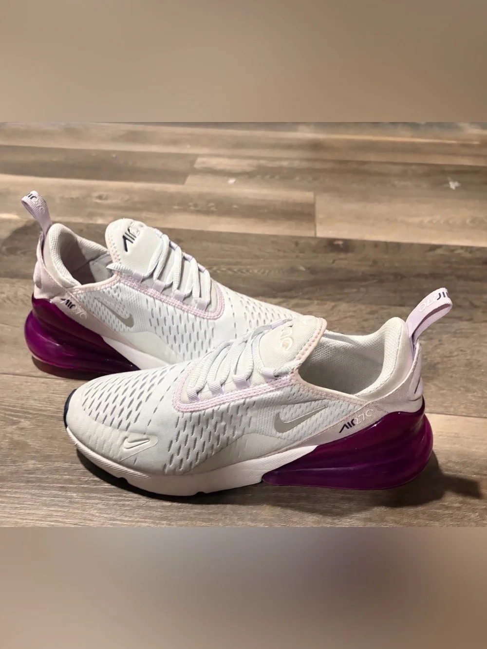Nike Air Max 270 GS Pure Platinum Violet Frost 943345-023 Size 6.5Y